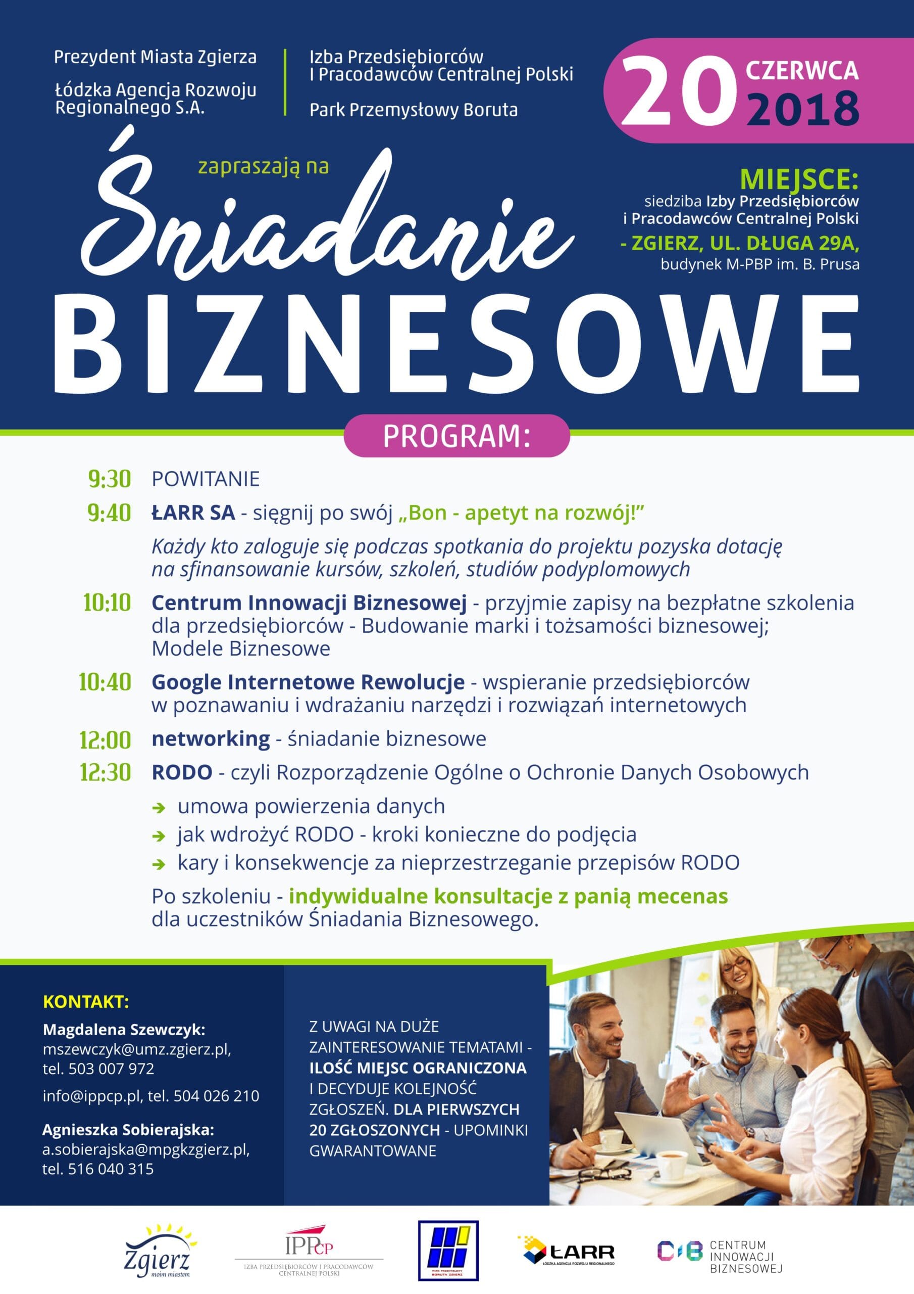 Zaproszenie na Śniadanie Biznesowe – 20.06.2018