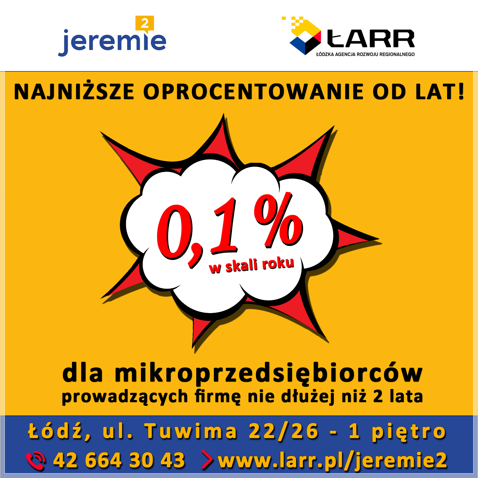 JEREMIE2 – Ważna informacja dla mikroprzedsiębiorców