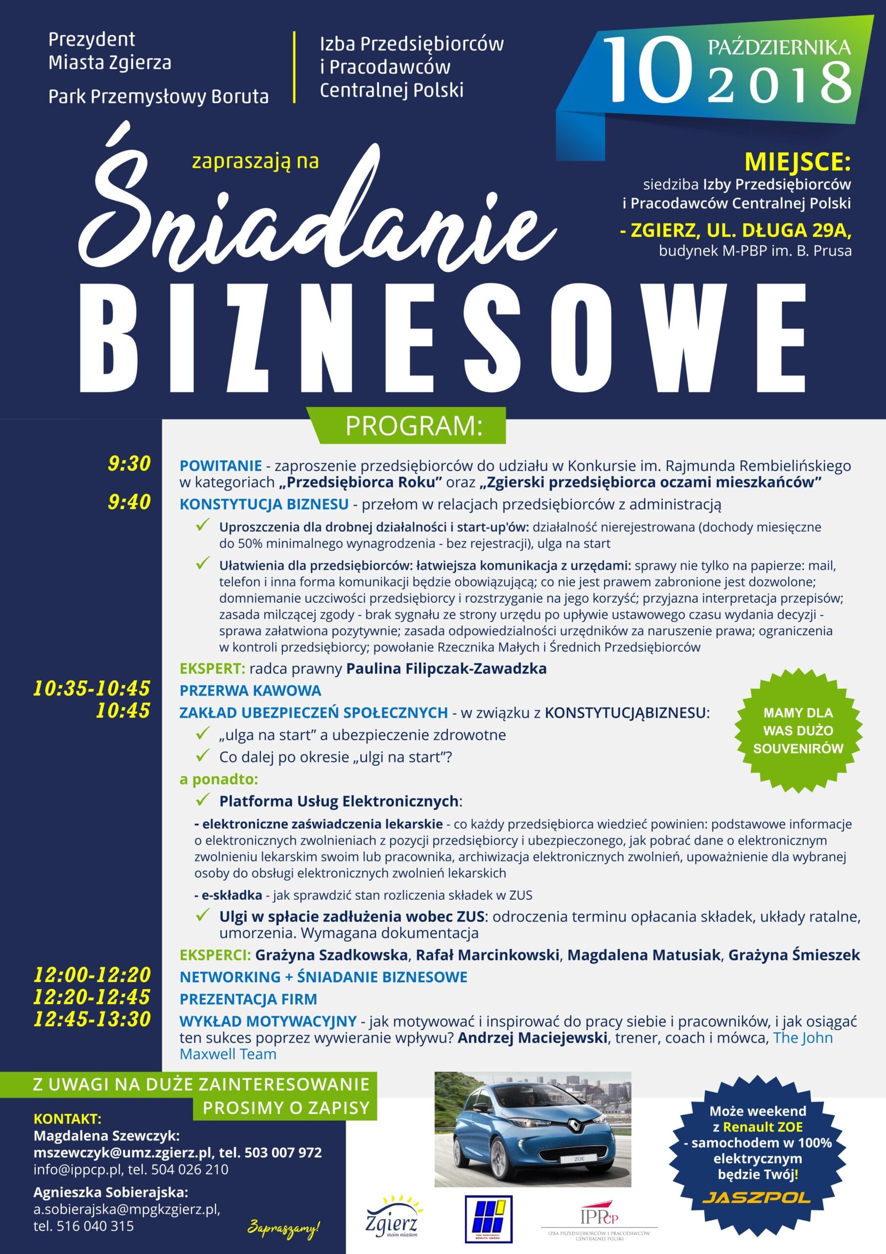 V ŚNIADANIE BIZNESOWE- 10.10.2018r.