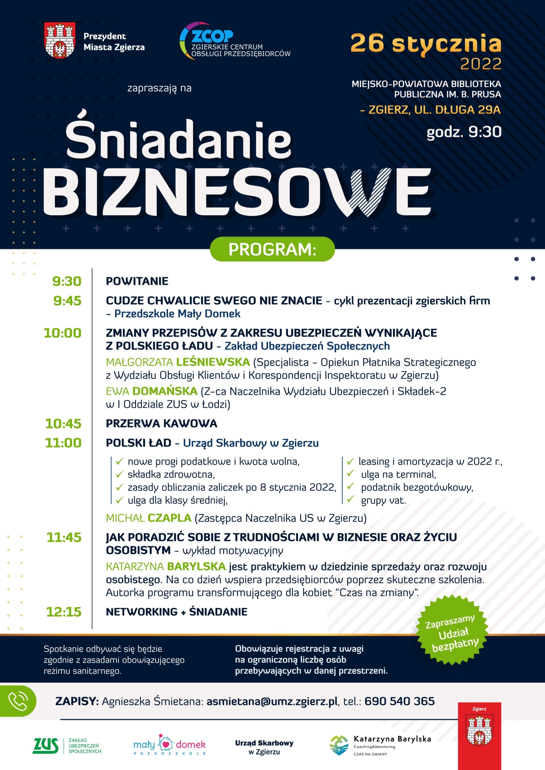 Śniadanie biznesowe – zaproszenie