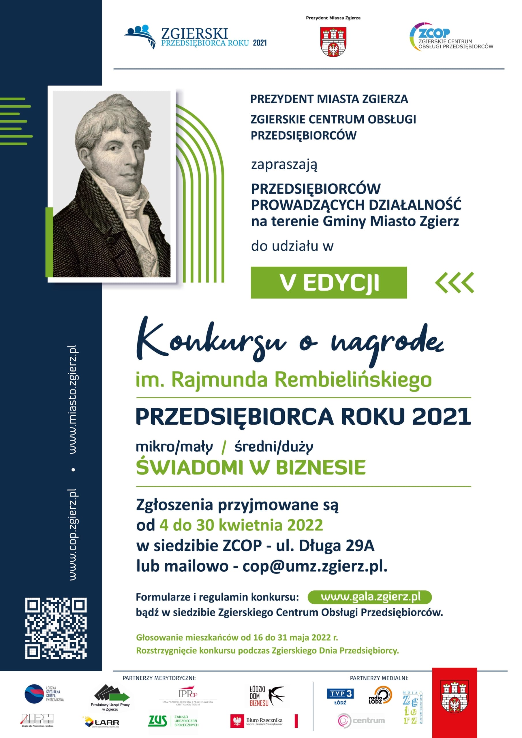 ZAPROSZENIE DO UDZIAŁU W KONKURSIE O NAGRODĘ IM. RAJMUNDA REMBIELIŃSKIEGO-